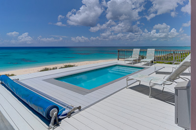 The Pool of the Family Beach House on San Salvador