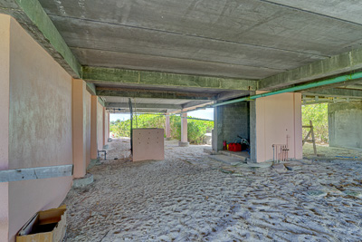 Below the house